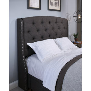 Peyton Upholstered Wingback Headboard ..
