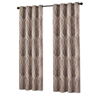 Rumsey Geometric Blackout Thermal Grommet 1 Curtains Drapes