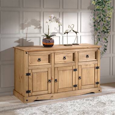 3 DRAWER HIGH PEDESTAL WITH LOCK RRP £180 NEW BOXED & ASSEMBLED OAK 