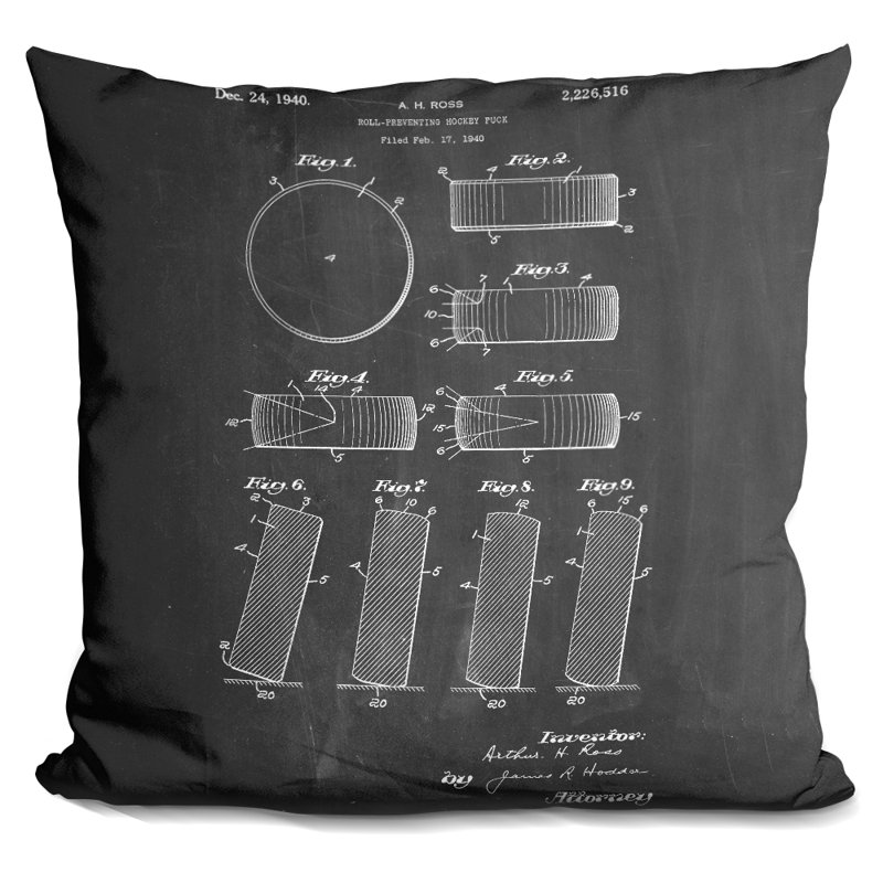 Williston Forge Castro Hockey Puck Throw Pillow Wayfair