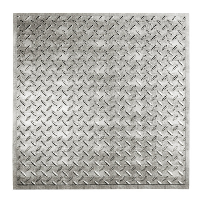 Fasade Diamond Plate Revealed Edge 2 Ft X 2 Ft Lay In Ceiling