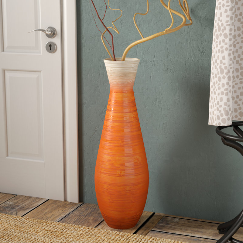 Bloomsbury Market Tall Trumpet Bamboo Floor Vase Reviews Wayfair