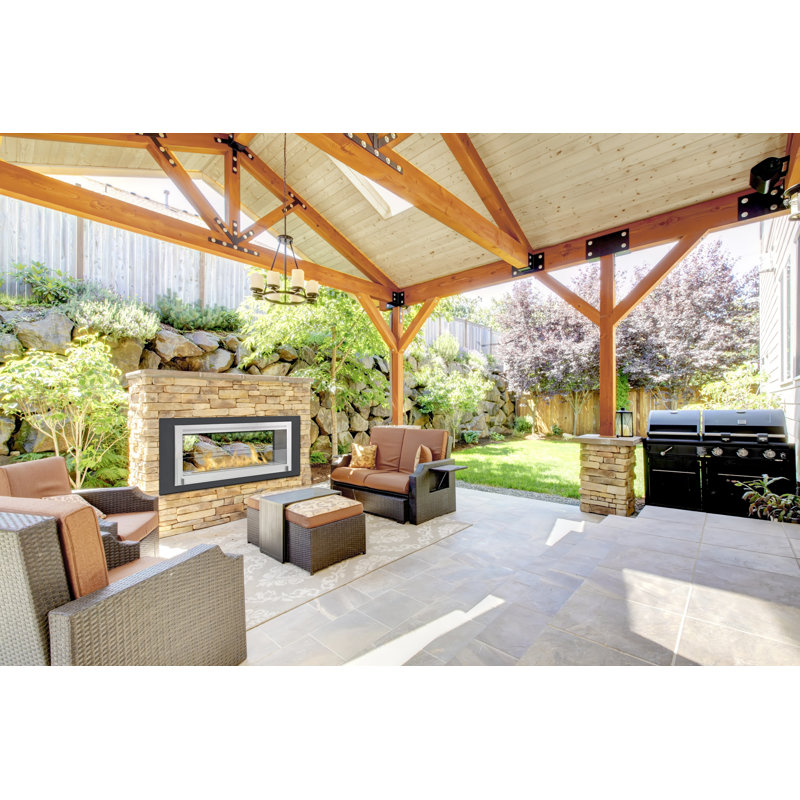 Eco Feu Santa Cruz 2 Sided Bio Ethanol Fuel Outdoor Fireplace