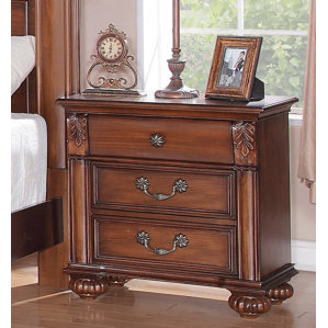Leigh 3 Drawer Nightstand by Fleur De Lis Living