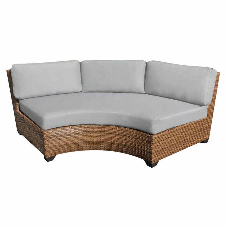 Sol 72 Outdoor Waterbury Curved Armless Patio Sofa With Cushions Reviews Wayfair