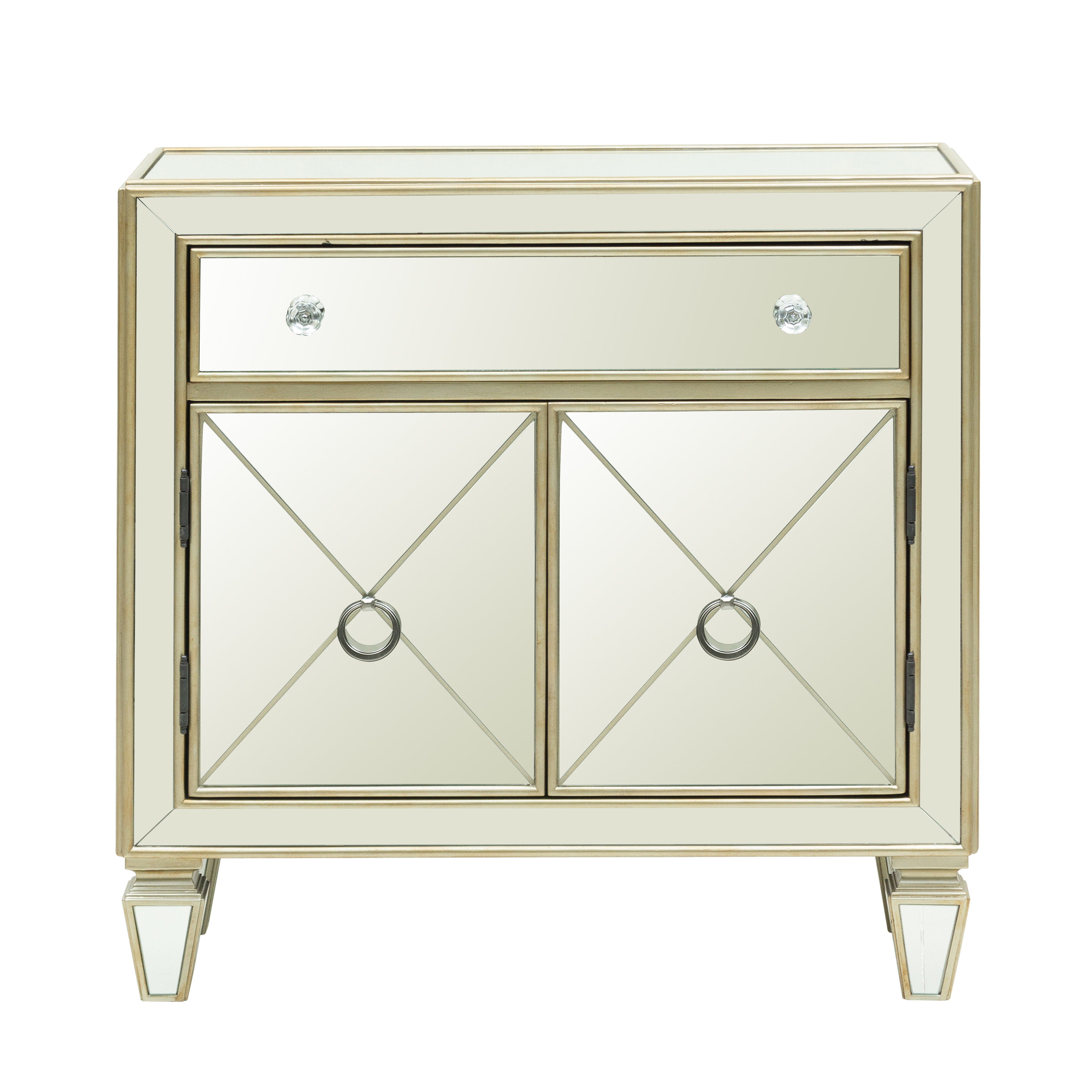 Farah Mirrored 2 Door Accent Cabinet Reviews Joss Main