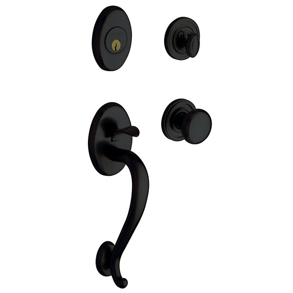 Logan Double Cylinder Handleset with Interior Knob and Sectional Trim by Baldwin