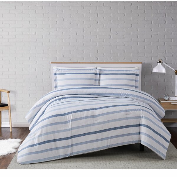 Truly Soft Waffle Stripe Comforter Set & Reviews | Wayfair