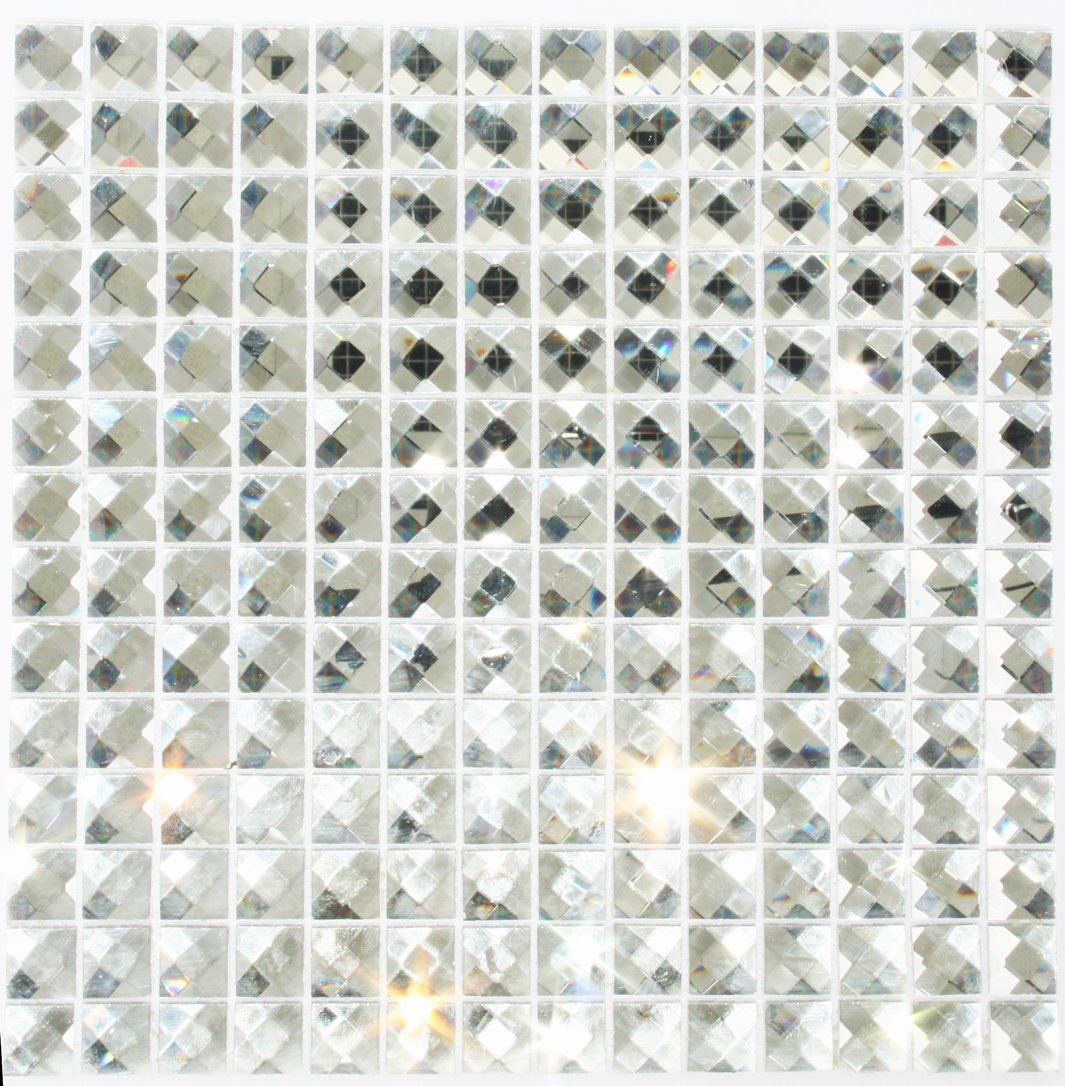 Susanjablon Signature Line Diamond Bling 1 X Gl Mosaic Tile Susanjablon Signature Line Diamond Bling 1 X Gl Mosaic Tile In Gray Reviews Wayfair