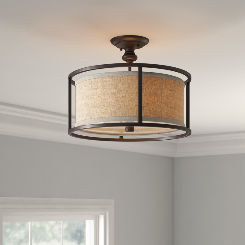 Elmhurst 3 Light 17 Semi Flush Mount