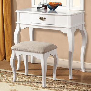 Maren White Vanity Set by A&J Homes Studio