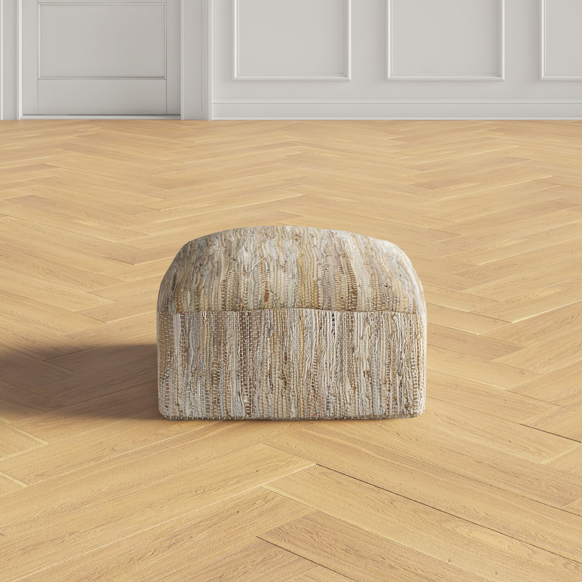Bolin Leather Pouf