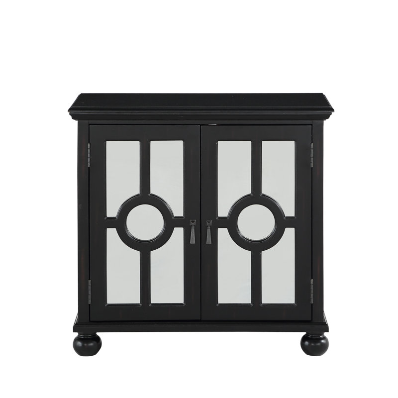 House Of Hampton Colusa 2 Door Mirrored Accent Cabinet Reviews