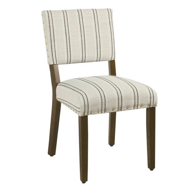Camilo Stripe Upholstered Dining Chair (Set Of 2) By Gracie Oaks