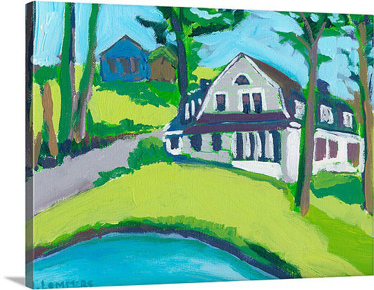 Red Barrel Studio A Country Cottage Painting Print On Canvas
