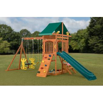 kidkraft brookridge wooden swing set