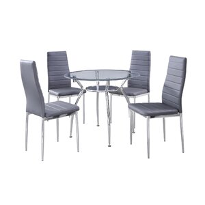 Metal Frame 5 Piece Dining Set