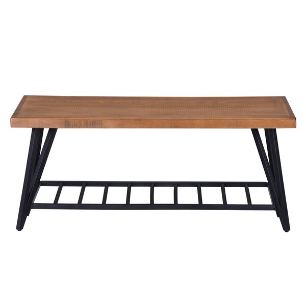 Streetsboro Solid Wood Trestle Coffee Table With Storage By Williston Forge