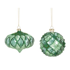 2 Piece Glass Ball Ornament Set