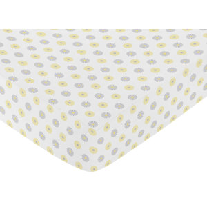 Mod Garden Floral Print Fitted Crib Sheet