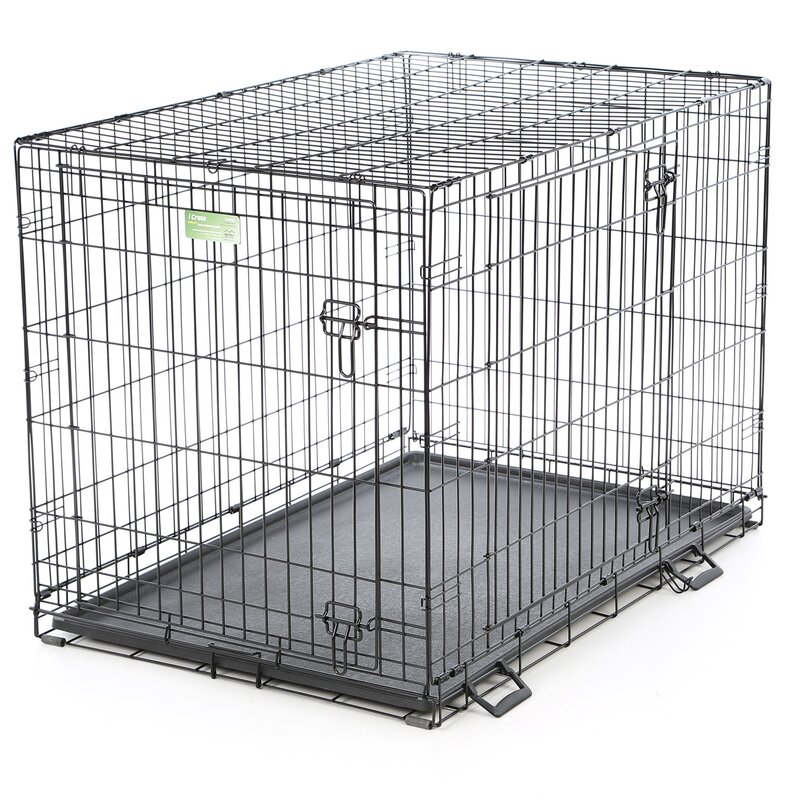 Midwest Homes For Pets iCrate Double Door Pet Crate & Reviews | Wayfair