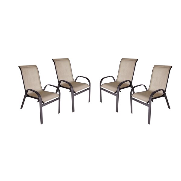 Jame Stacking Patio Dining Chair (Set of 4) by Red Barrel Studio