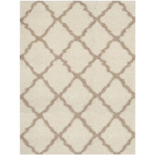 Shag Ivory/Beige Area Rug by Safavieh