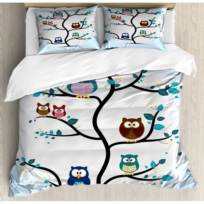 East Urban Home Owl Duvet Cover Set Wayfair