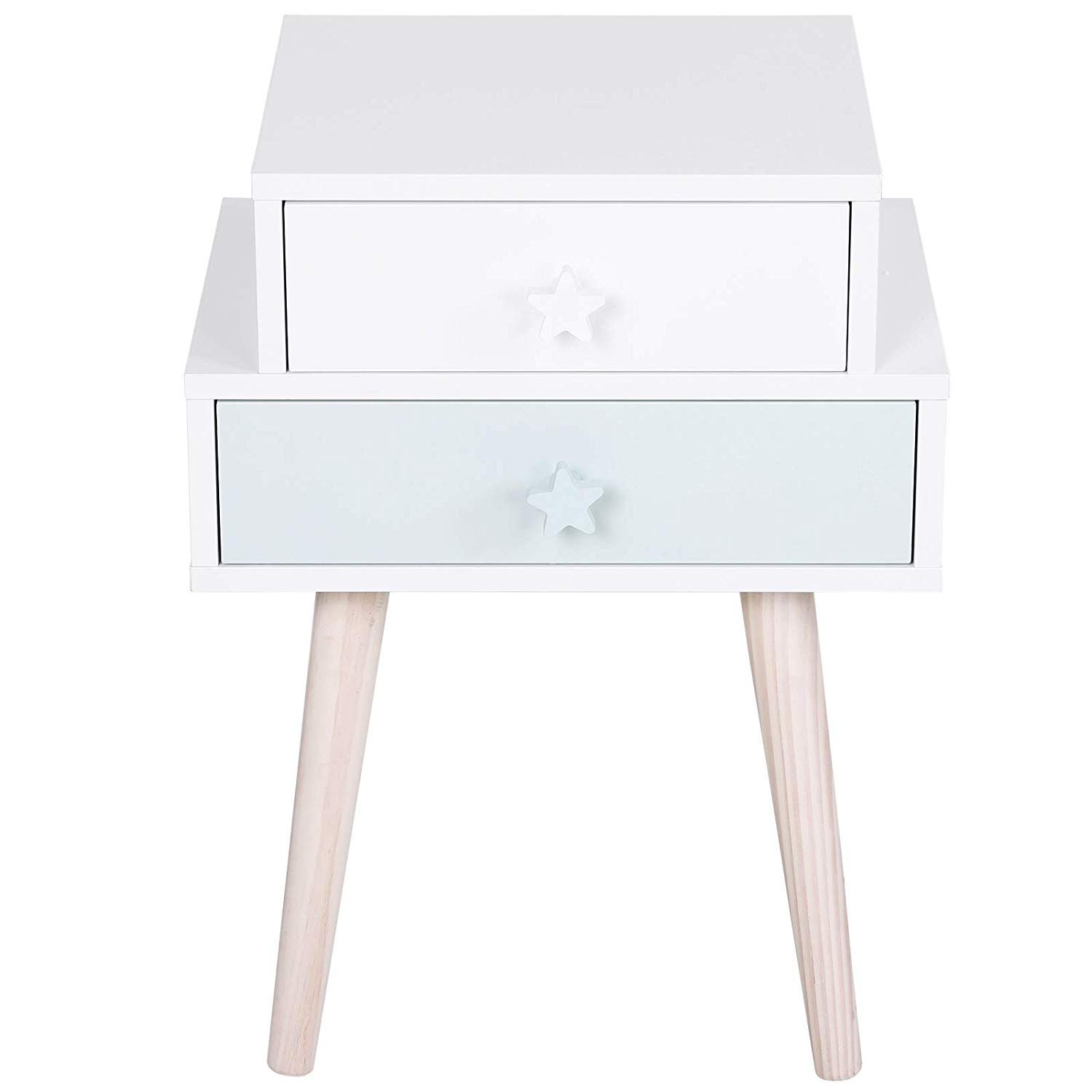 Harriet Bee Feldman 2 Drawer Bedside Table Wayfair Co Uk