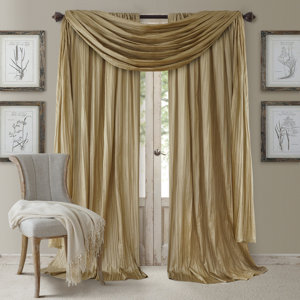 Adonis Solid Semi-Sheer Rod Pocket Single Curtain Panel