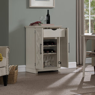 Best Kristen Bar Cabinet with Wine Storage by Charlton Home Kitchen & Dining Furniture Kristen Bar Cabinet with Wine Storage by Charlton Home Kitchen & Dining Furniture
