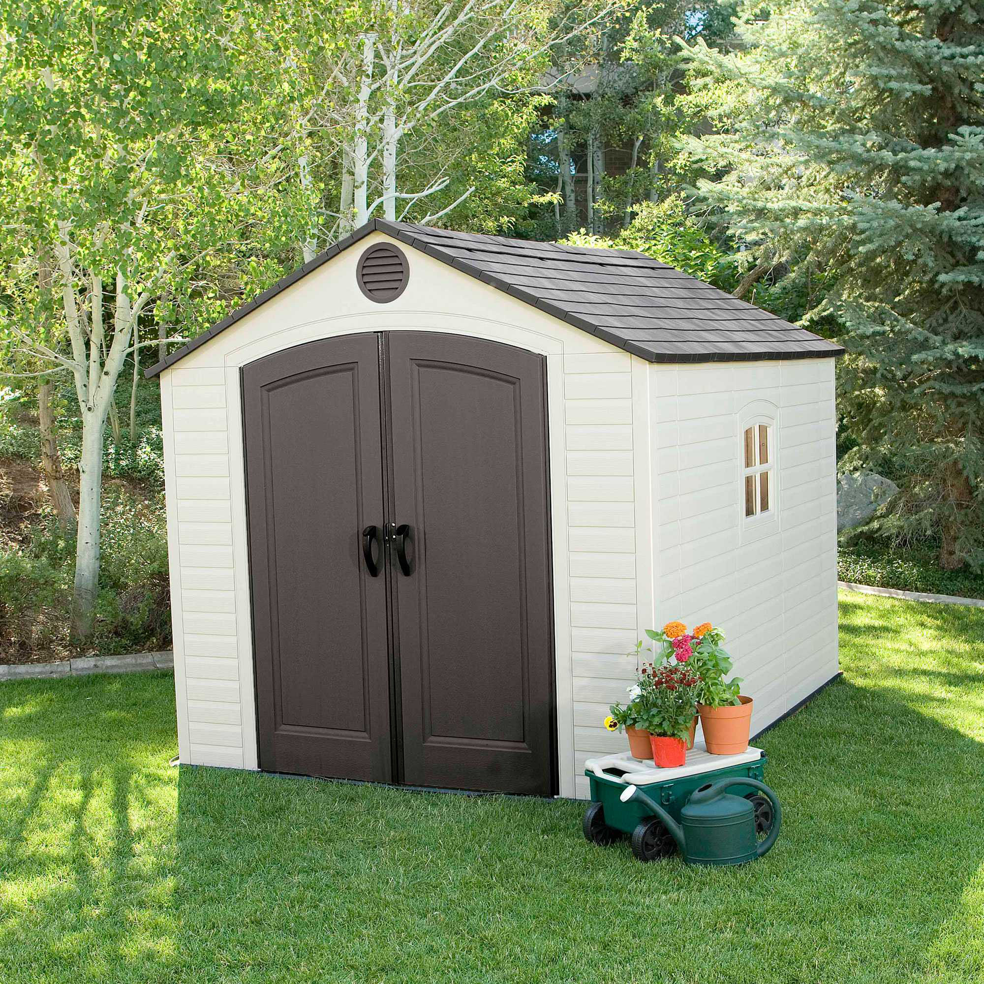 Lifetime 8 Ft W X 10 D Plastic Traditional Storage Shed Lifetime 8 Ft W X 10 D Plastic