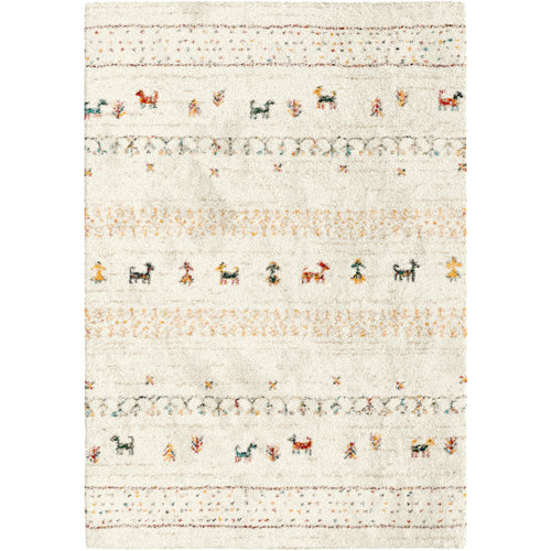 Longweave Shaggy-Teppich Winfried in Creme