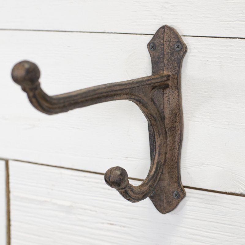 cast iron coat hook rack