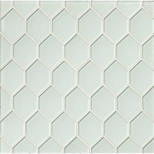 La Palma Glass Mosaic Tile in White by Grayson Martin