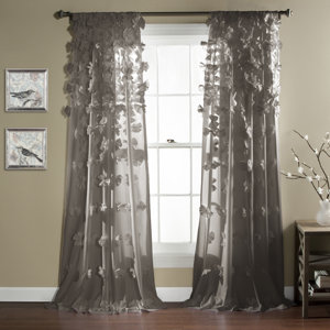 Clarkstown Solid Sheer Rod Pocket Single Curtain Panel