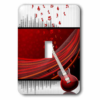 3drose Musical Notes Ribbon 1 Gang Toggle Light Switch Wall Plate Wayfair