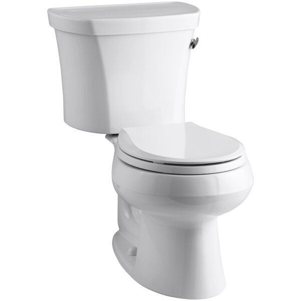 Wellworth Two-Piece Round-Front 1.28 GPF Toilet with Class Five Flush Technology and Right-Hand Trip Lever by Kohler