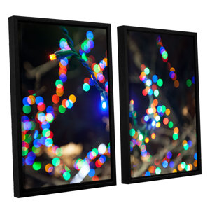 Bokeh 3 by Cody York 2 Piece Framed Graphic Art on Canvas Set