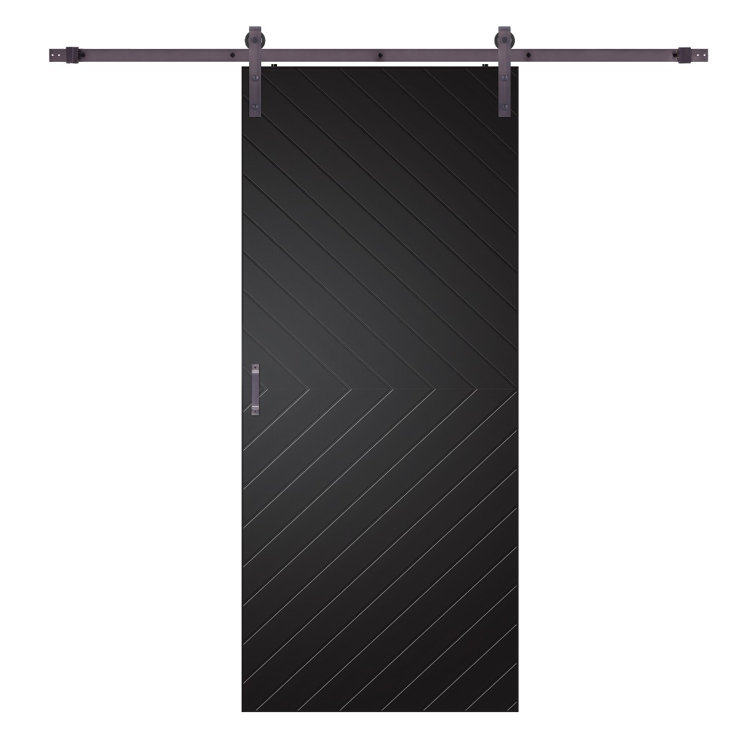 Renin Sherwood 36 Inch X 80 Inch Barn Door With Burnished Bronze Bent Strap Hardware Wayfair Ca