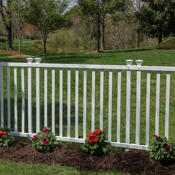 No Dig Vinyl Fencing Wayfair No Dig Vinyl Fencing Wayfair