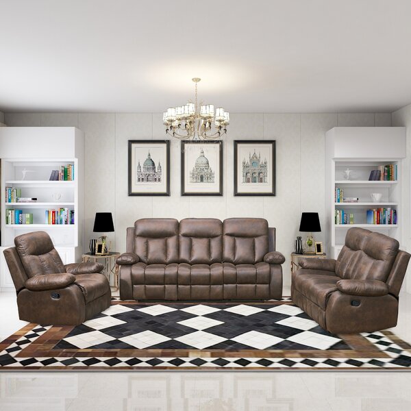 Dove Springs Reclining  3 Piece Living Room Set By Red Barrel Studio
