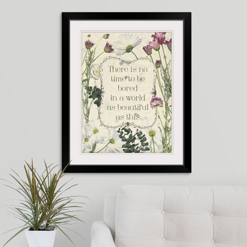 Giclee 'Pressed Floral Quote I' Graphic Art Print