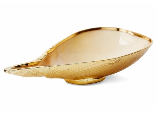 Steephill Cut Melon Shell Vessel Gravy Boat by Rosecliff Heights
