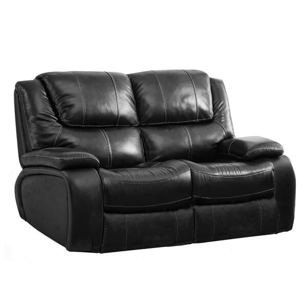 Hille Leather Reclining Loveseat By Red Barrel Studio