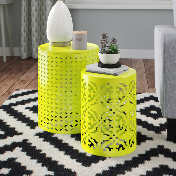 Azha Metal 2 Piece Nesting Table By Ivy Bronx Modern