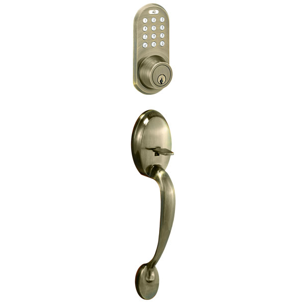 Q-Series Keyless Electronic Single Cylinder Entrance Handleset by Milocks