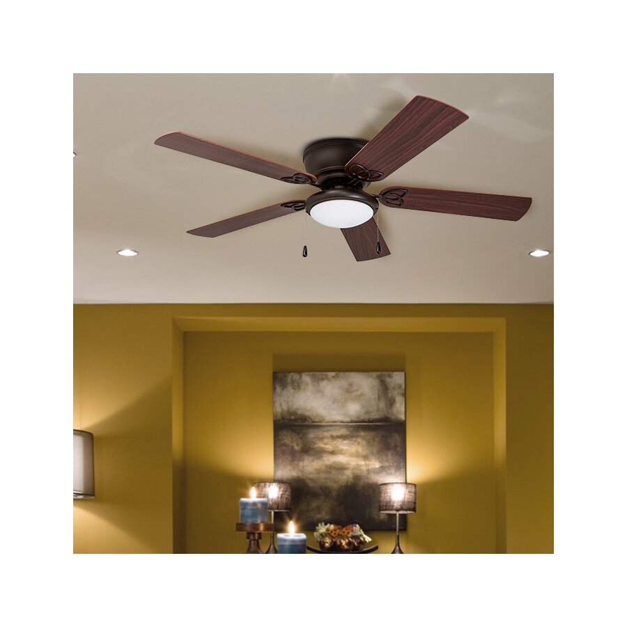 52" Mattias 5 - Blade Standard Ceiling Fan with Pull Chain and Light Kit Included