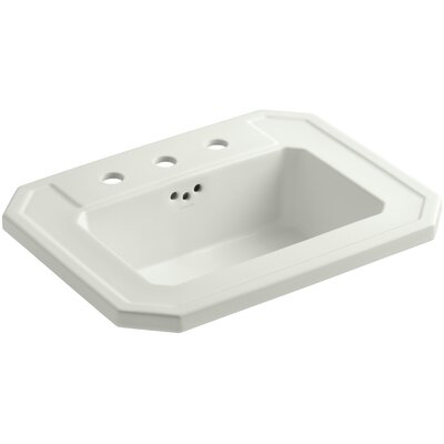 Kathryn® Ceramic Rectangular Drop-In Bathroom Sink with Overflow (Set of 2) Kohler Finish: Dune