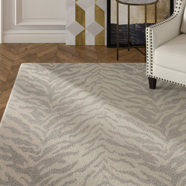 Kempston Hand-Woven Gray/Beige Area Rug by House of Hampton